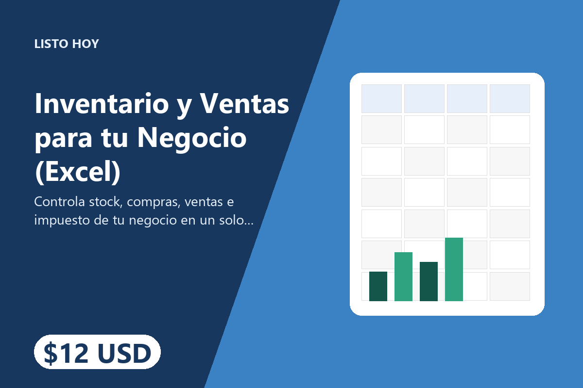 Inventario y Ventas para tu Negocio (Excel)