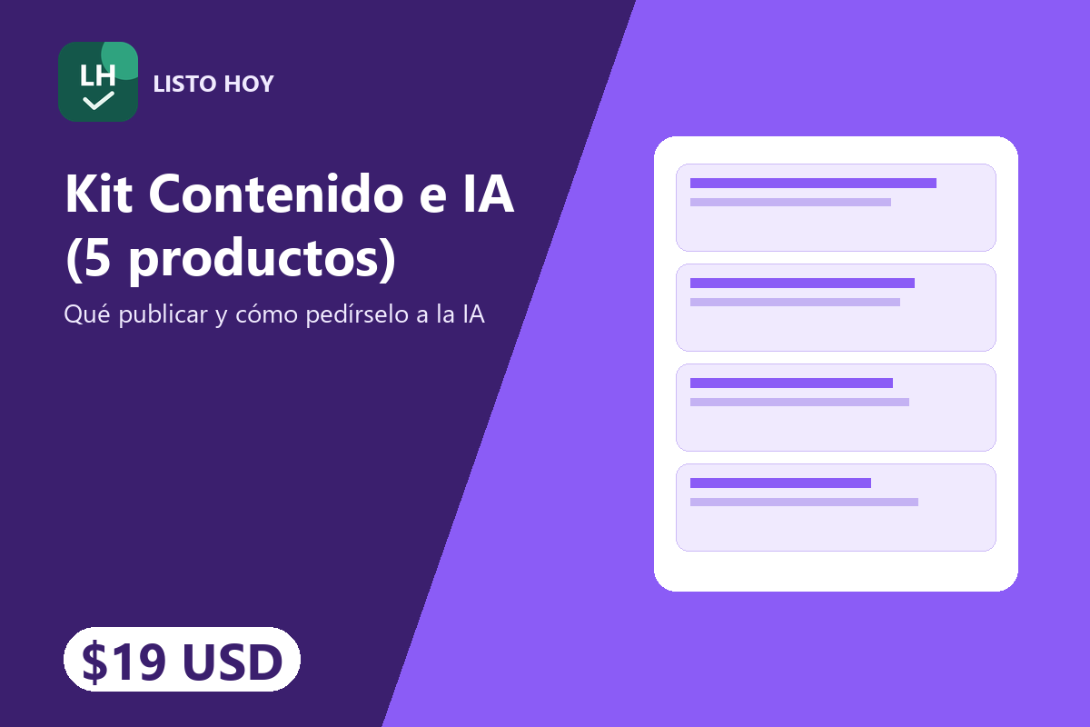Kit Contenido e IA (5 productos)