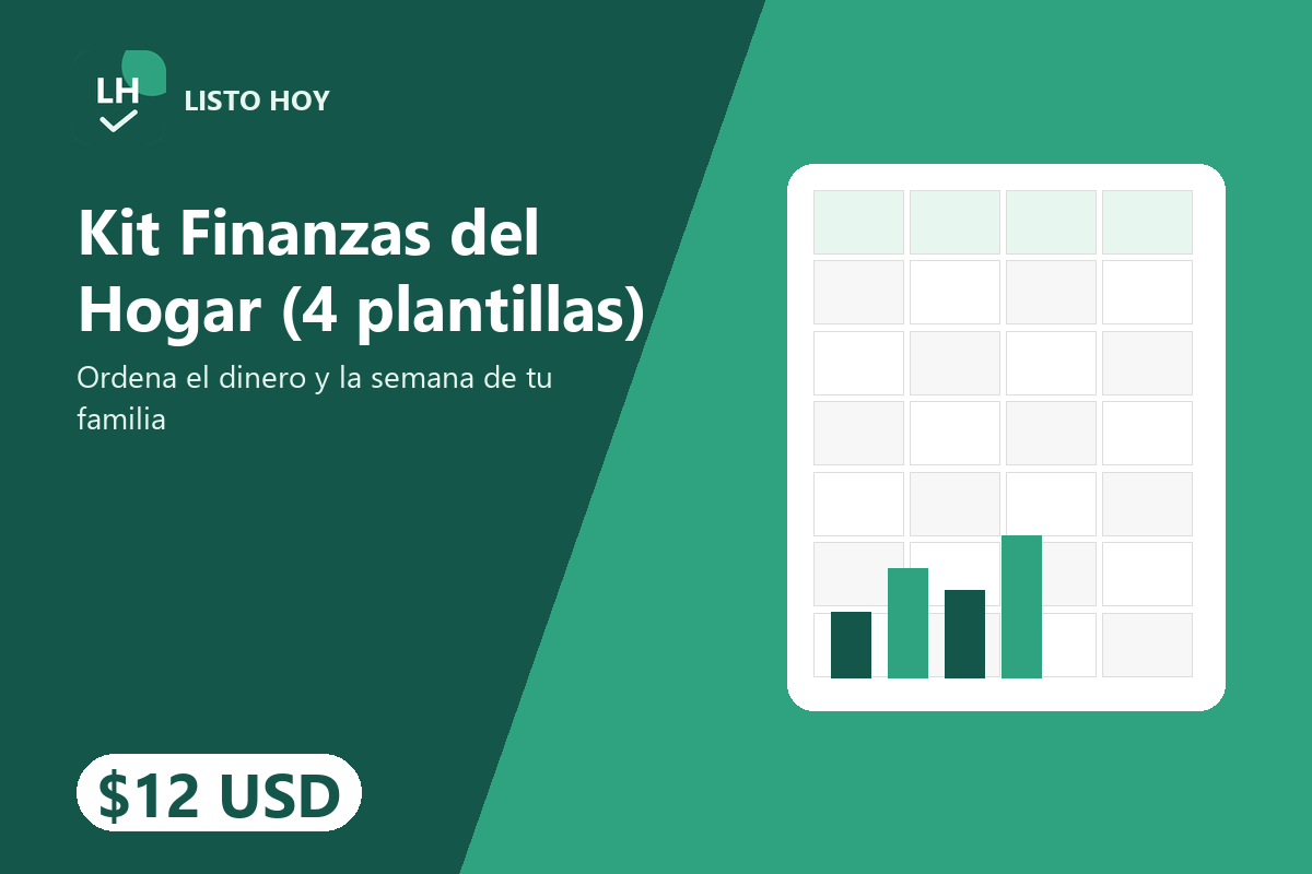 Kit Finanzas del Hogar (4 plantillas)