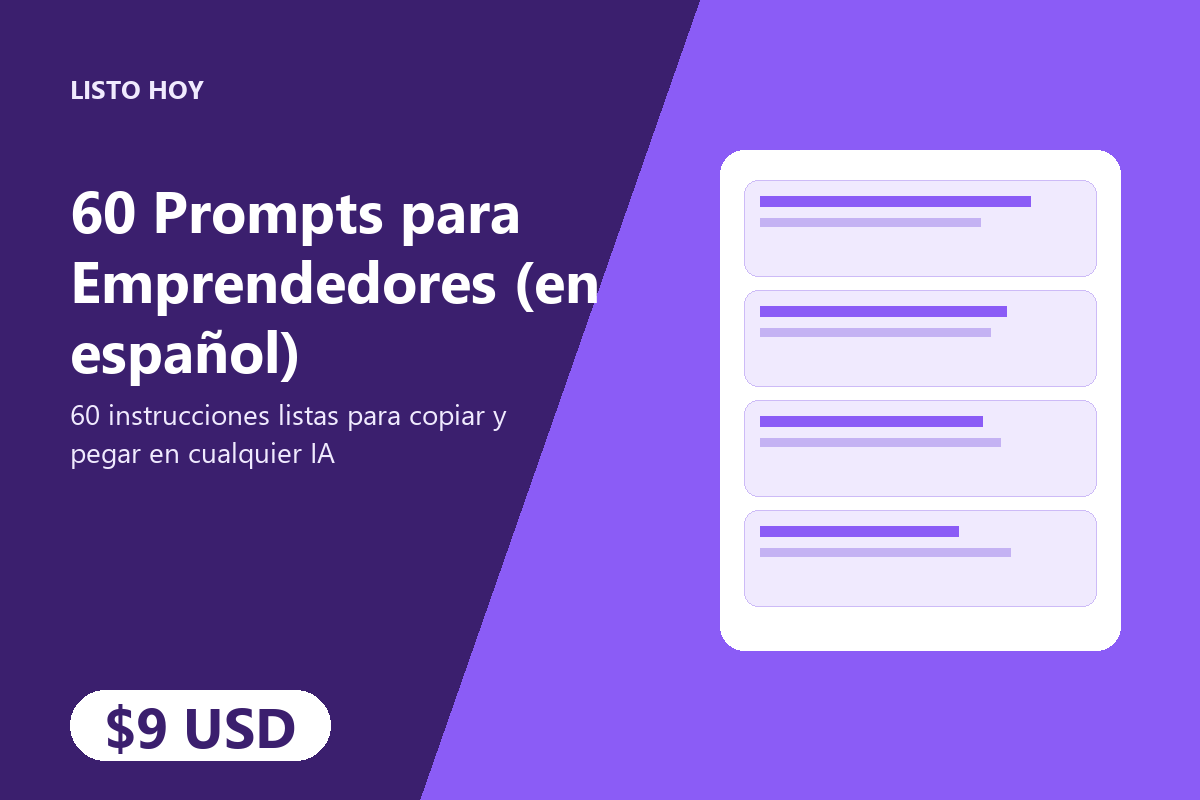 60 Prompts para Emprendedores (en español)
